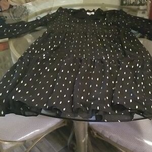 Signature by Robbie Bee Black and White Long Sleeve Dress